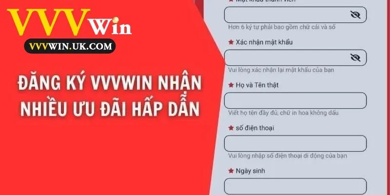 Đăng Ký VVVwin 1 Tạo tài khoản Vvvwin để nhận ngay hàng loạt ưu đãi hấp dẫn